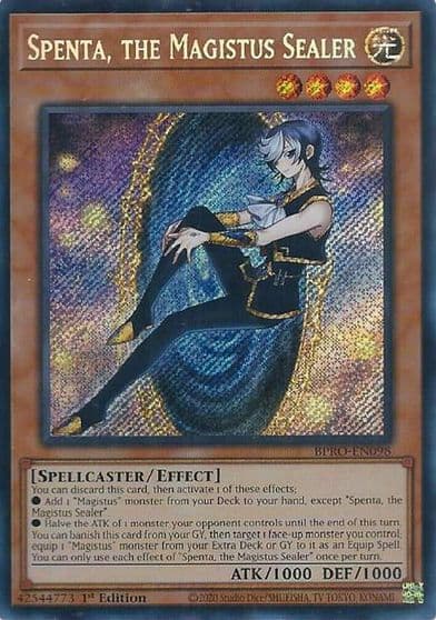 Spenta the Magistus Sealer Burst Protocol Yu-Gi-Oh! card