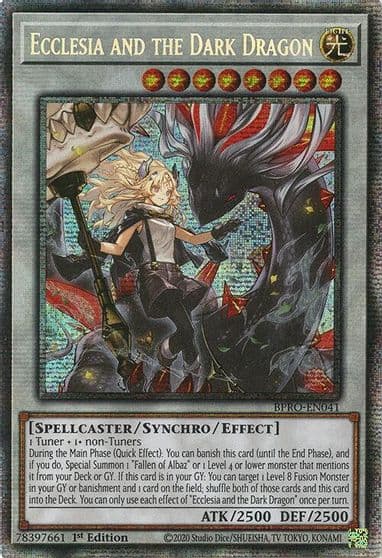 Ecclesia and the Dark Dragon Starlight Rare Burst Protocol Yu-Gi-Oh! card