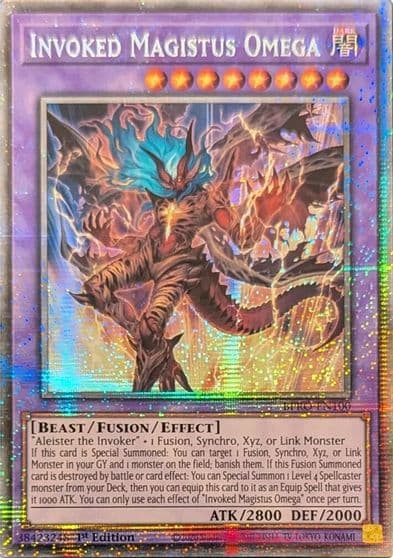 Invoked Magistus Omega Starlight Rare Burst Protocol Yu-Gi-Oh! card