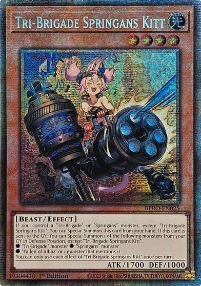 Tri Brigade Springans Kitt Starlight Rare Burst Protocol Yu-Gi-Oh! card