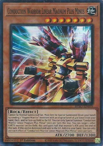 Conduction Warrior Linear Magnum Plus Minus Burst Protocol Yu-Gi-Oh! card