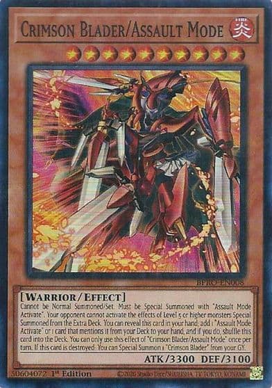 Crimson Blader Assault Mode Burst Protocol Yu-Gi-Oh! card