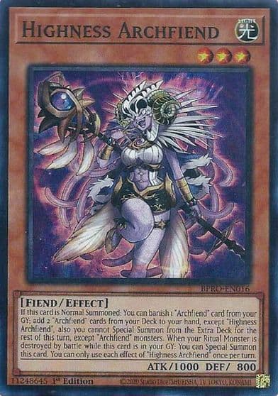 Highness Archfiend Burst Protocol Yu-Gi-Oh! card