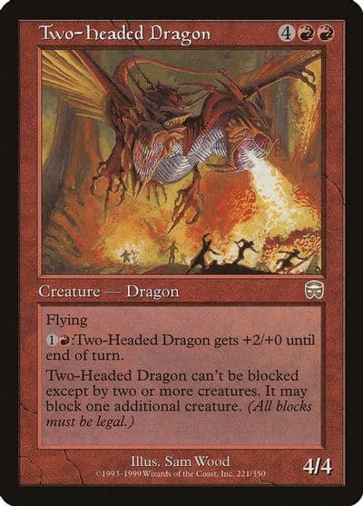 Two Headed Dragon Mercadian Masques Magic card