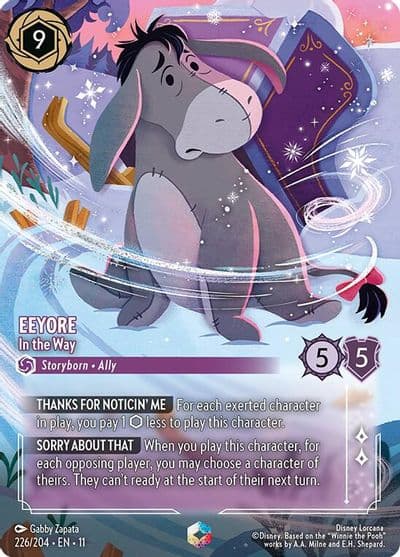 Eeyore In the Way Enchanted Winterspell Lorcana card