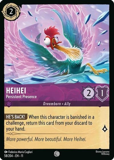 HeiHei Persistent Presence Winterspell Lorcana card