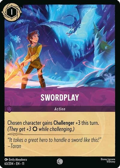 Swordplay Winterspell Lorcana card