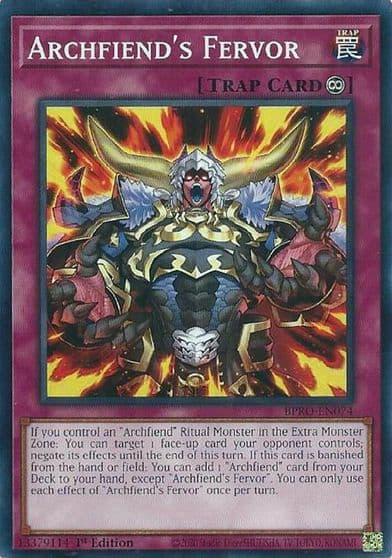 Archfiends Fervor Burst Protocol Yu-Gi-Oh! card
