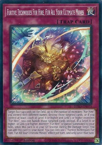 Furtive Techniques Fur Hire Fur All Your Ultimate Moves Burst Protocol Yu-Gi-Oh! card