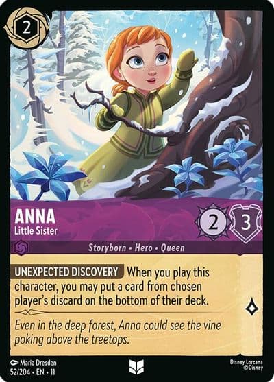 Anna Little Sister Winterspell Lorcana card
