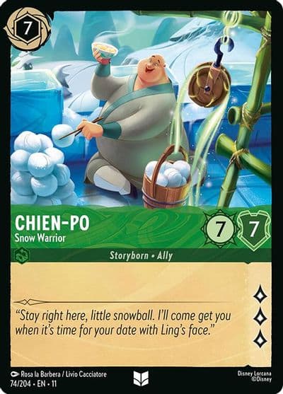 Chien Po Snow Warrior Winterspell Lorcana card