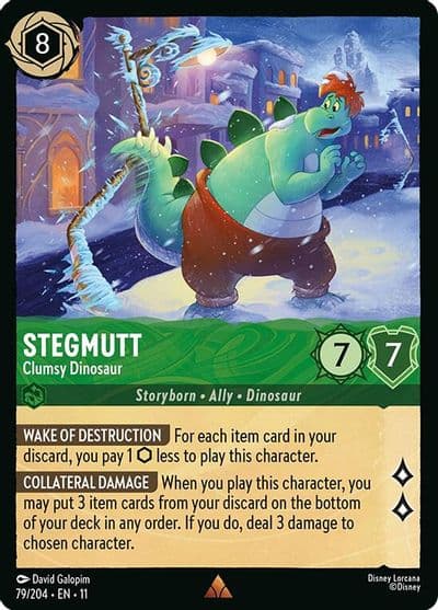 Stegmutt Clumsy Dinosaur Winterspell Lorcana card