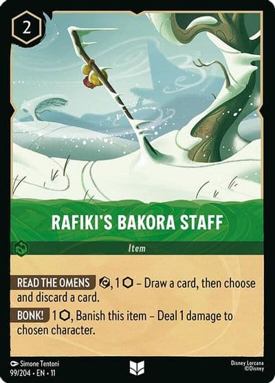 Rafikis Bakora Staff Winterspell Lorcana card