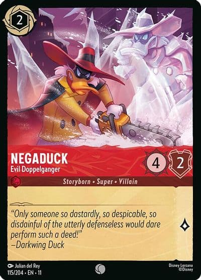 Negaduck Evil Doppelganger Winterspell Lorcana card