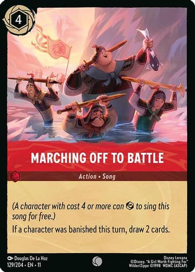 Marching Off to Battle Winterspell Lorcana card