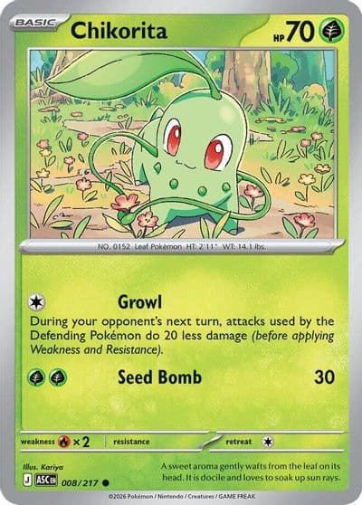 Chikorita ME: Ascended Heroes Pokemon card