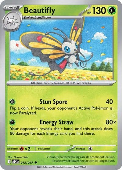 Beautifly ME: Ascended Heroes Pokemon card