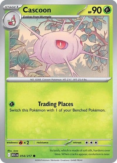 Cascoon ME: Ascended Heroes Pokemon card
