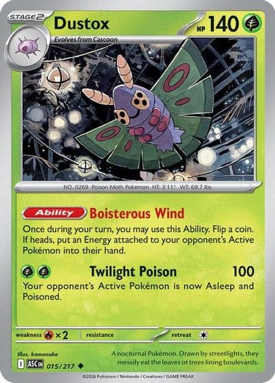 Dustox ME: Ascended Heroes Pokemon card