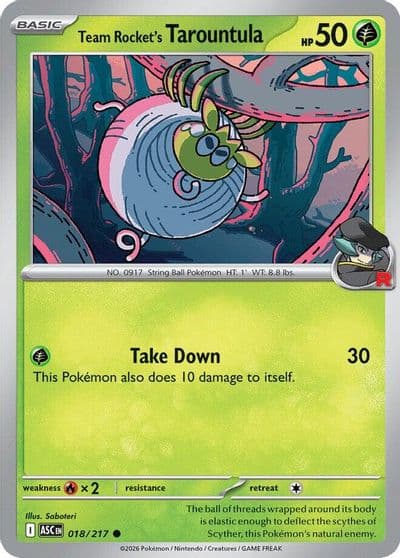 Team Rocket's Tarountula ME: Ascended Heroes Pokemon card
