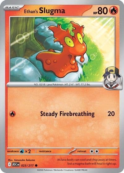 Ethan's Slugma ME: Ascended Heroes Pokemon card