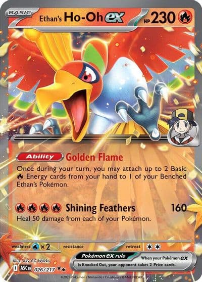 Ethan's Ho-Oh ex ME: Ascended Heroes Pokemon card