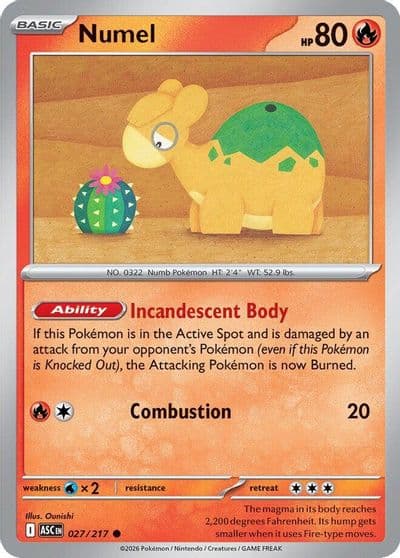 Numel ME: Ascended Heroes Pokemon card