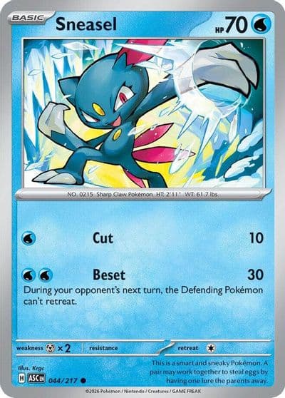 Sneasel ME: Ascended Heroes Pokemon card