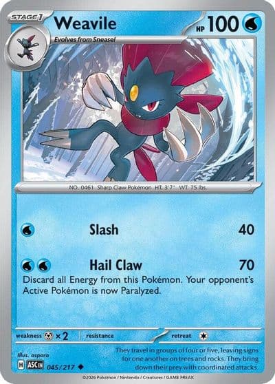 Weavile ME: Ascended Heroes Pokemon card
