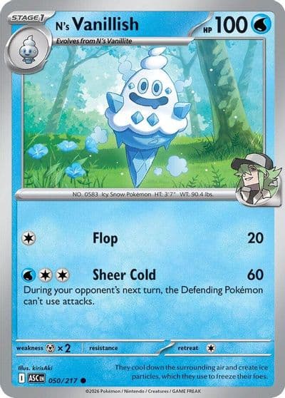 N's Vanillish ME: Ascended Heroes Pokemon card
