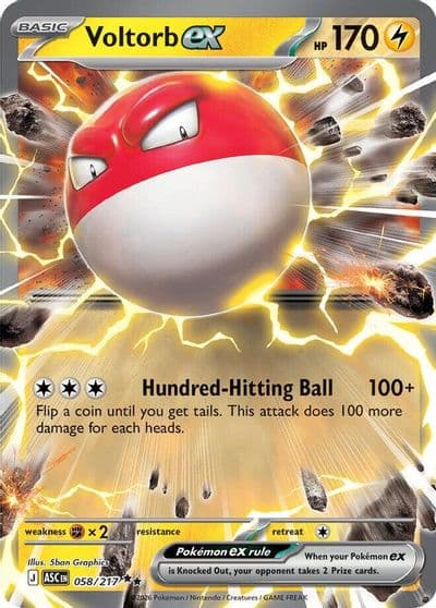 Voltorb ex ME: Ascended Heroes Pokemon card