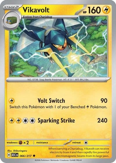 Vikavolt ME: Ascended Heroes Pokemon card