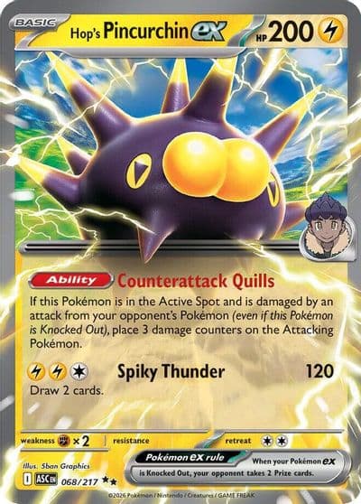 Hop's Pincurchin ex ME: Ascended Heroes Pokemon card