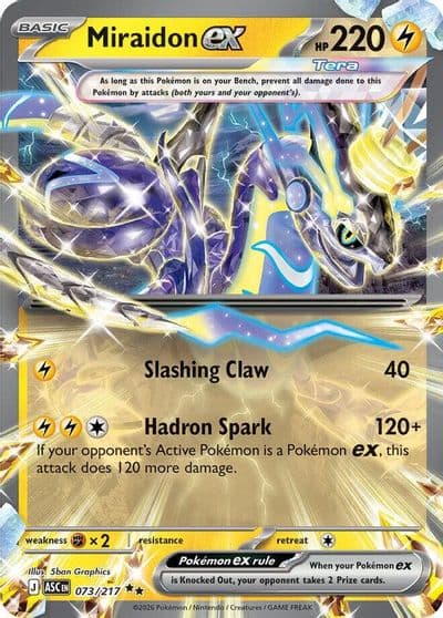 Miraidon ex ME: Ascended Heroes Pokemon card