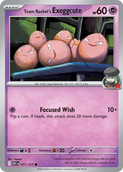 Team Rocket's exeggcute ME: Ascended Heroes Pokemon card