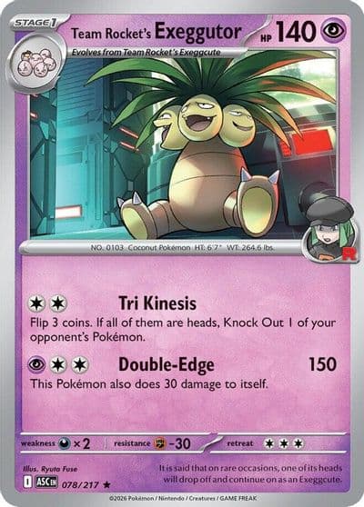 Team Rocket's exeggutor (Team Rocket) ME: Ascended Heroes Pokemon card