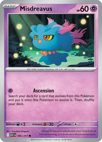 Misdreavus ME: Ascended Heroes Pokemon card