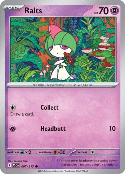 Ralts ME: Ascended Heroes Pokemon card