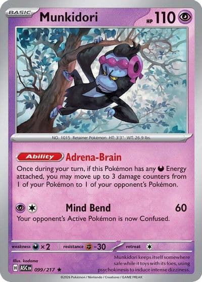 Munkidori ME: Ascended Heroes Pokemon card