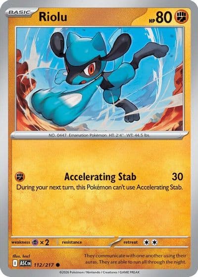 Riolu ME: Ascended Heroes Pokemon card