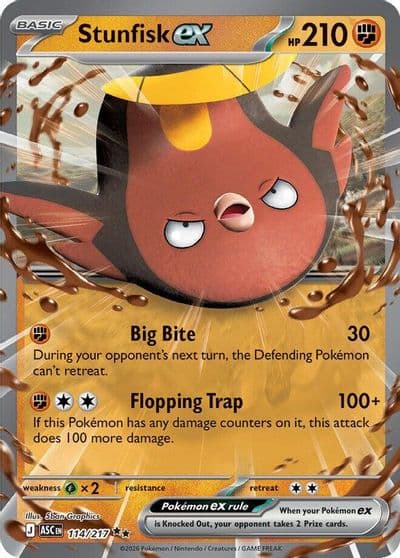 Stunfisk ex ME: Ascended Heroes Pokemon card