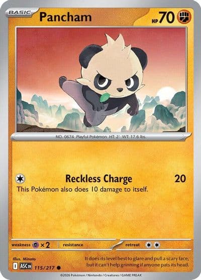 Pancham ME: Ascended Heroes Pokemon card