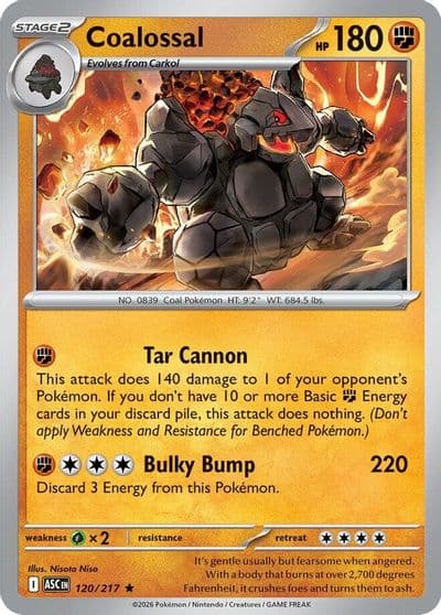 Coalossal ME: Ascended Heroes Pokemon card