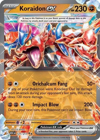 Koraidon ex ME: Ascended Heroes Pokemon card