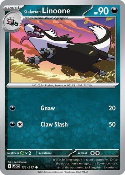 Galarian Linoone ME: Ascended Heroes Pokemon card