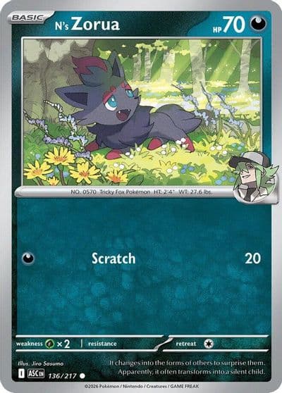 N's Zorua ME: Ascended Heroes Pokemon card