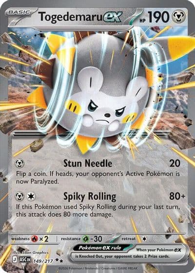 Togedemaru ex ME: Ascended Heroes Pokemon card