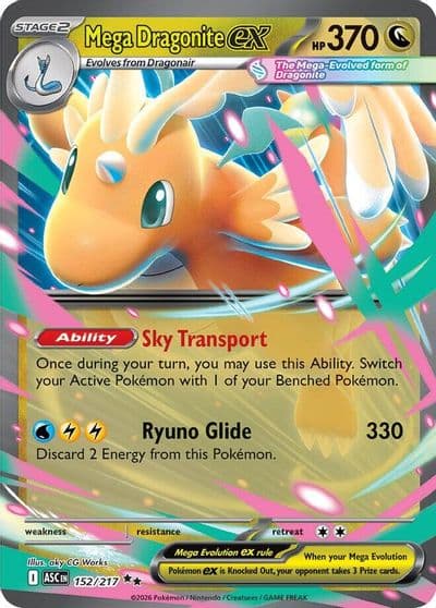Mega Dragonite ex ME: Ascended Heroes Pokemon card