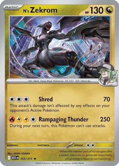 N's Zekrom ME: Ascended Heroes Pokemon card