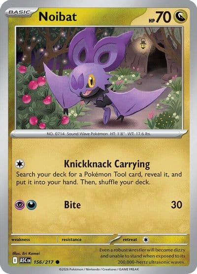 Noibat ME: Ascended Heroes Pokemon card